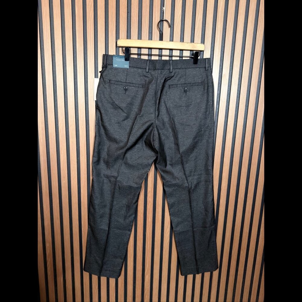 New Perry Ellis Dress Pants 34 X 32 Men’s Gray Slim Fit Stretch Trousers - Picture 2 of 10